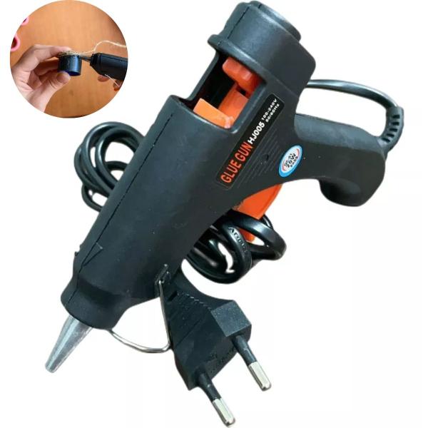 Imagem de Aplicador de Cola Quente Profissional para Artesanato Bivolt 110v/220v Preto Com Garantia