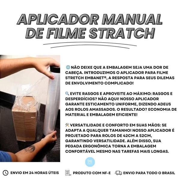 Imagem de Aplicador De Plastico Filme Entre 42Cm A 52Cm Stretch 01U