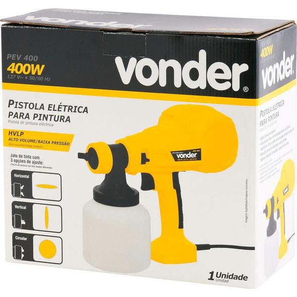 Imagem de Aplicador Para Pintura Elétrica 2,6mm HVLP PEV400 127V Vonder