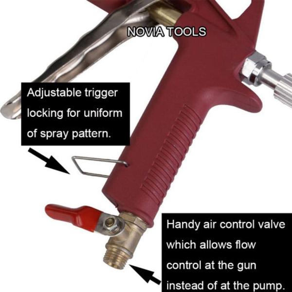 Imagem de Aplicador para textura e chapisco com 3 bicos pintura gravidade pneumatica caneca de 5l chapiscadeira