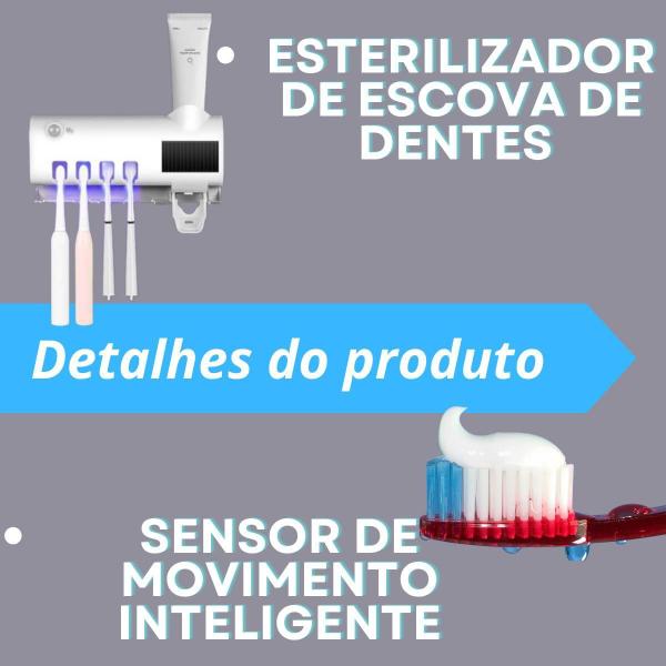 Imagem de Aplicador Pasta De Dente Dispenser, Com Esterelizador Uv