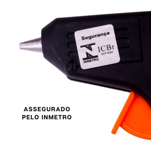 Imagem de Aplicadora Cola Quente Bico Fino Bivolt 110v/220v com 10 Refis De Cola Incluso