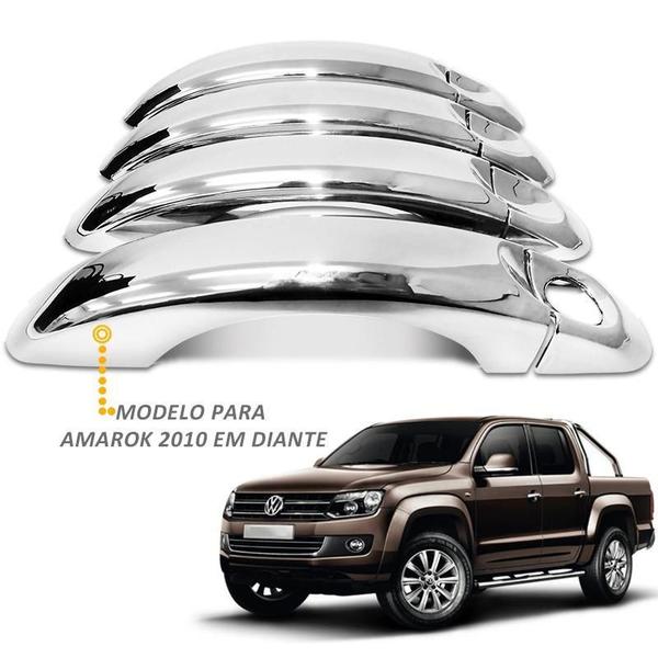 Imagem de Aplique Capa Cromada Retrovisor Maçaneta + Tampa Amarok 2019