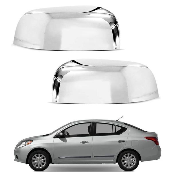 Imagem de Aplique Capa Cromada Retrovisor Maçanetas Nissan Versa 2014