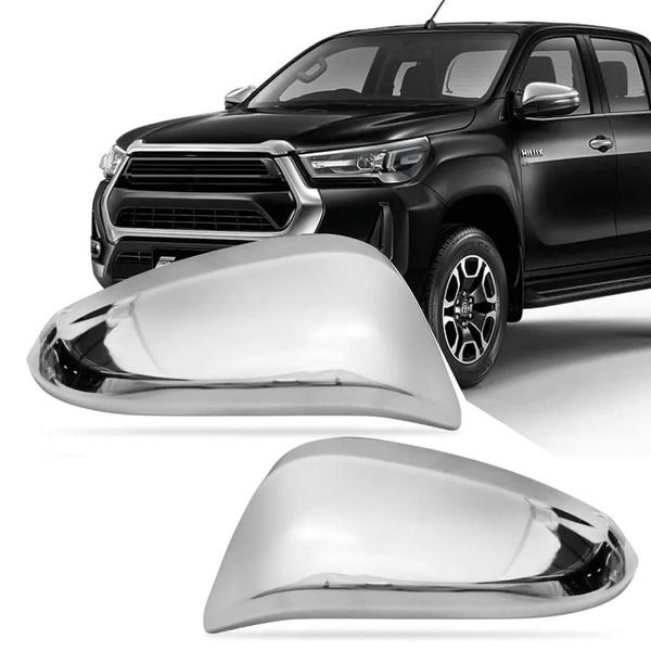 Imagem de Aplique Capa Cromada Retrovisor Maçanetas Toyota Hilux 2019