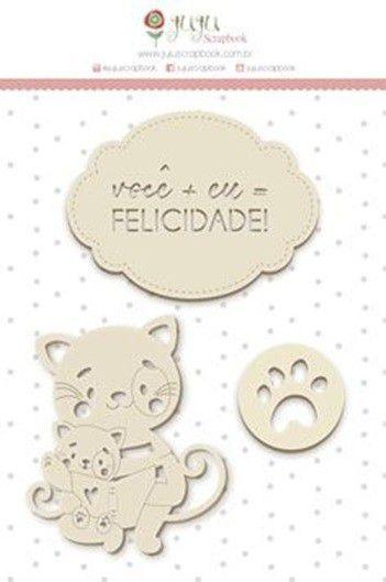 Imagem de Aplique Chipboard JU - Abraço de Urso - Você + Eu