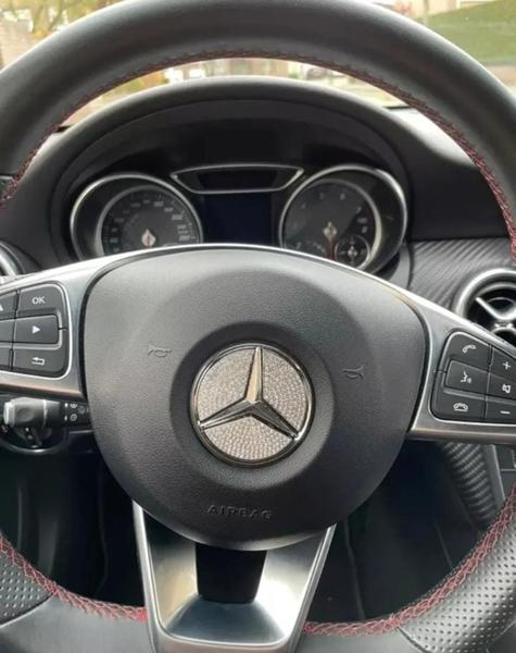 Imagem de Aplique Cravejado Moldura Luxo Emblema Volante Mercedes Benz Classe A B C E