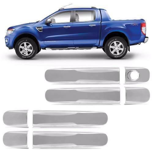 Imagem de Aplique Cromado Capa Maçaneta Ford Ranger 2013-2019 4 Portas