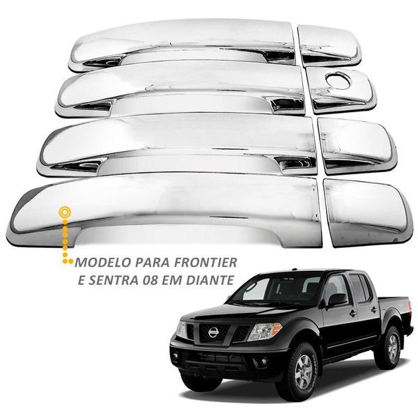 Imagem de Aplique cromado macaneta frontier/sentra 08/... - 4 portas