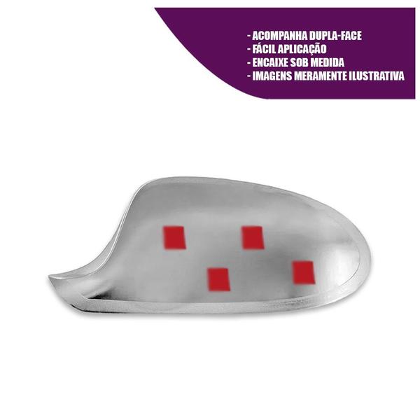 Imagem de Aplique Cromado para Capa Retrovisor Palio Siena G3 G4 2012 a 2016 Strada G4 2012 a 2019