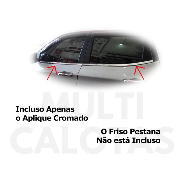 Imagem de Aplique Cromado Pestana Fiat Siena 1997 a 2010 4 Portas 247a