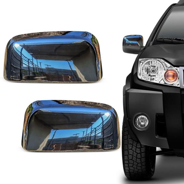 Imagem de Aplique Cromado Retrovisor Ecosport 2003 a 2010 Ranger 2003 a 2008 Encaixe Sob Medida