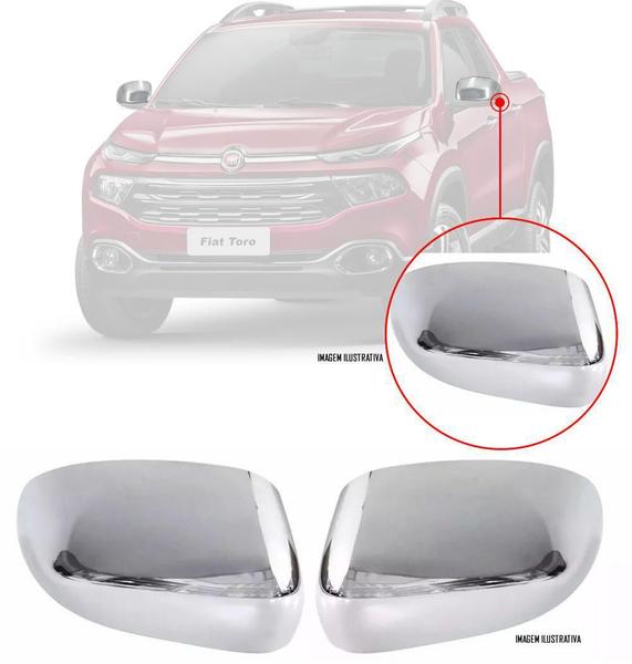 Imagem de Aplique Cromado Retrovisor Fiat Toro 2 Peças