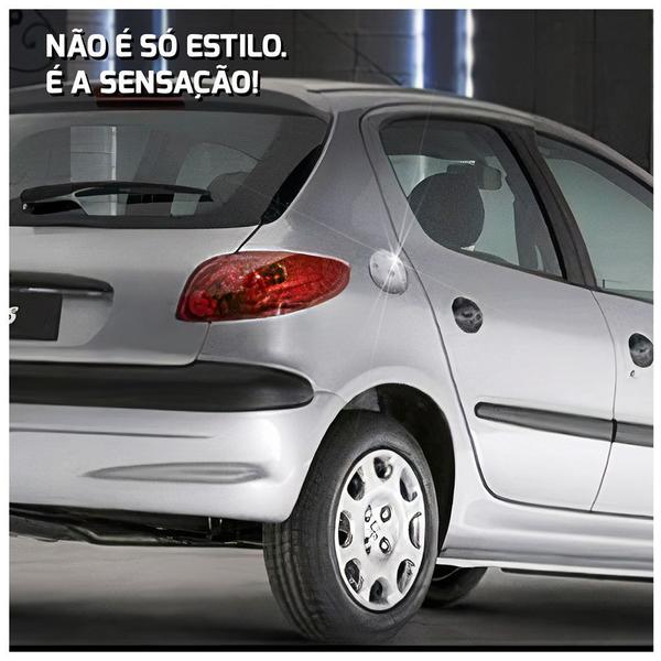 Imagem de Aplique Cromado Tampa de Combustível Peugeot 206 2001 2002 2003 2004 2005 2006 2007 2008 2009 2010 P