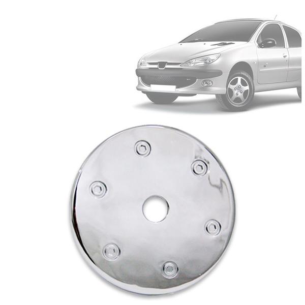 Imagem de Aplique Cromado Tampa de Combustível Peugeot 206 2001 2002 2003 2004 2005 2006 2007 2008 2009 2010 P