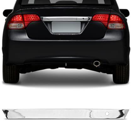 Imagem de Aplique Cromado Tampa Porta Malas New Civic 2006 a 2009 com Furo para Chave