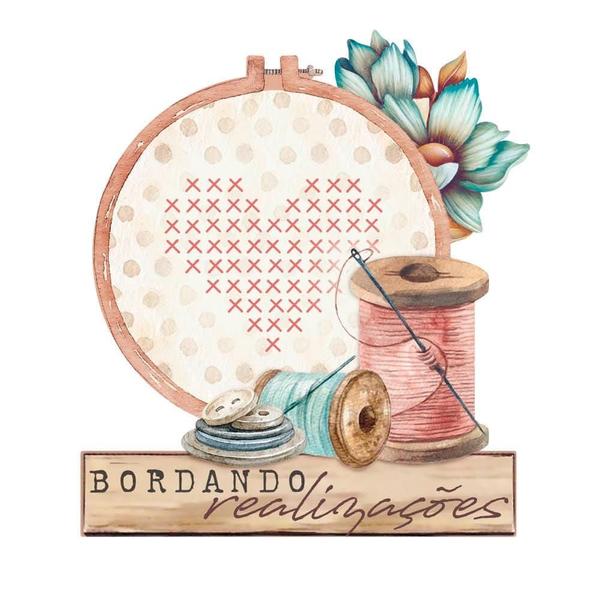 Imagem de Aplique de MDF e Papel - Costura Vintage : Bastidor - APM8-1364