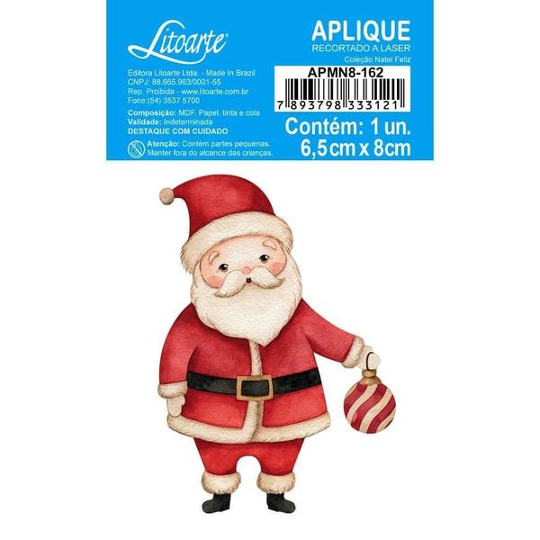 Imagem de Aplique de MDF e Papel Natal - Coleção Natal Feliz - APMN8 - 162