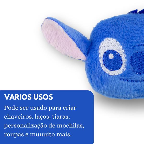 Imagem de Aplique de Pelúcia Stitch 2 Unidades Para Artesanato Costura