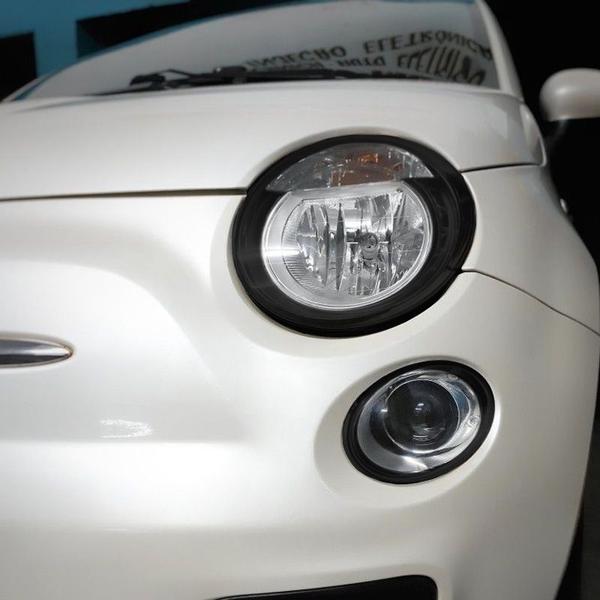 Imagem de Aplique Farol Fiat 500 Máscara Negra Adesivo Dianteiro Preto