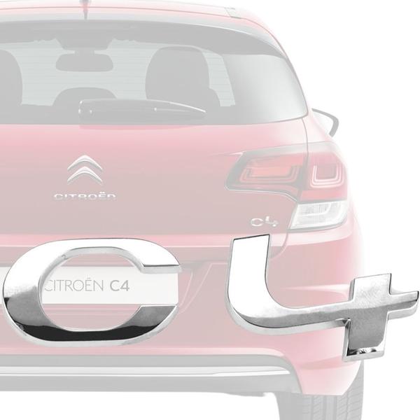 Imagem de Aplique Letreiro Emblema C4 Citroen 2013 14 15 16 17 2018