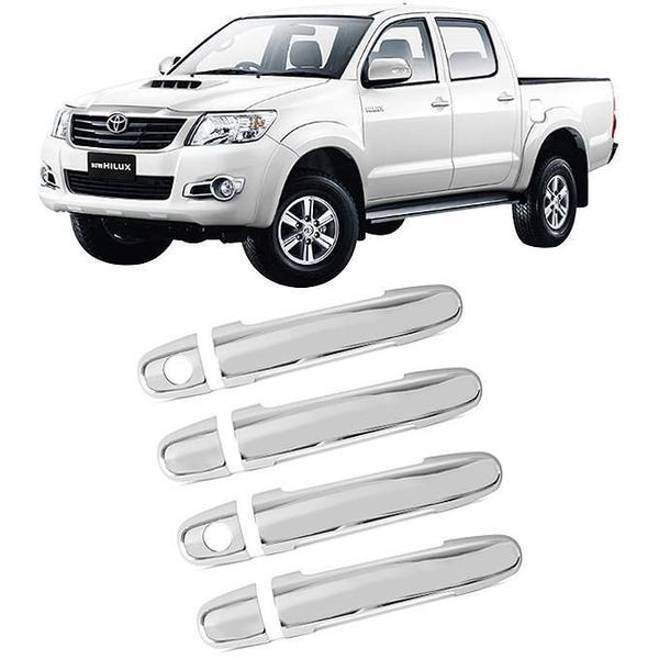 Imagem de Aplique Maçaneta Cromado Toyota Hilux 2005 A 2015 Acessorios