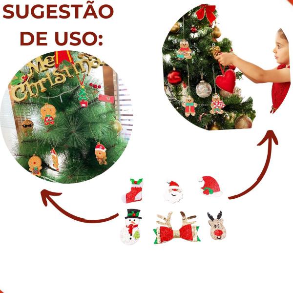 Imagem de Aplique Natal Diversos Em Pvc Com 60 Peças