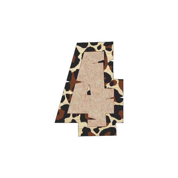 Aplique Numeral Safari Onça 2 - Duplo - Tex Papel Imagem de Aplique Numeral Safari Onça 2 - Duplo