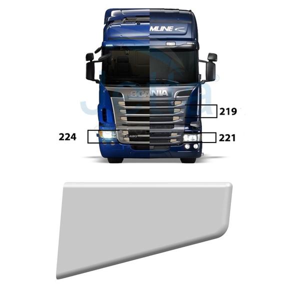 Imagem de Aplique Tela Grade Inferior Para Scania S5 Espelhado Par