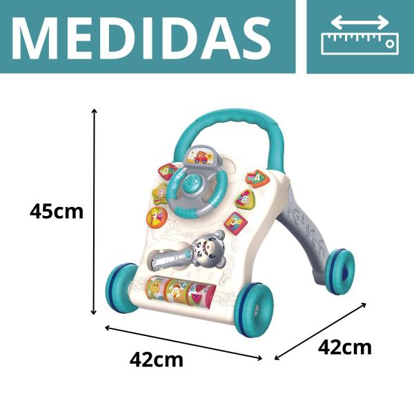 Imagem de Apoiador Andador C/ Luzes Som Interativo Montessori Pedagógico Sensorial - Zoop