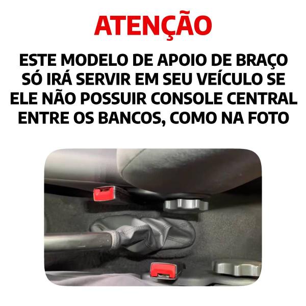 Imagem de Apoio Braço Volkswagen Voyage Tecido Cinza Costura Vermelha