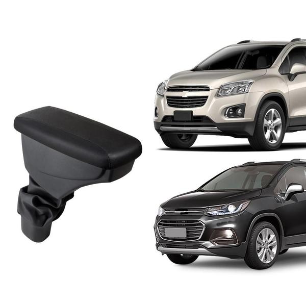 Imagem de Apoio De Braço Chevrolet Tracker Couro Preto Sem Costura