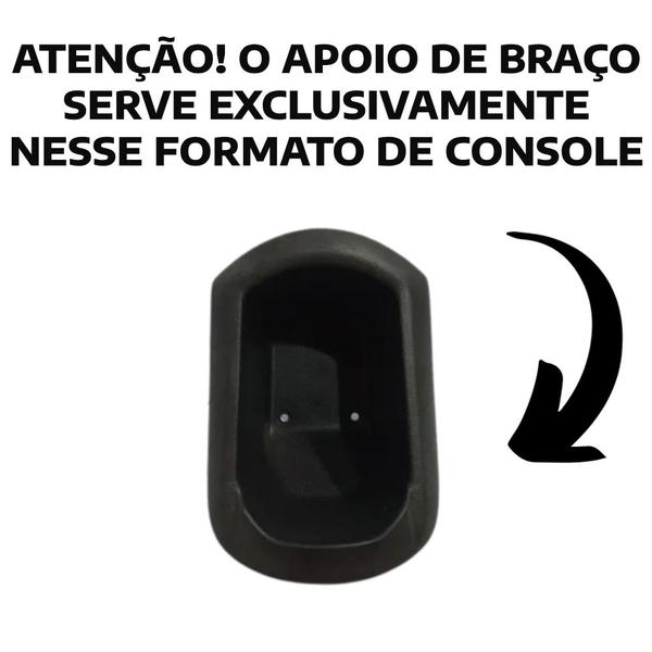 Imagem de Apoio De Braço Citroen C3 Tecido Preto Costura Cinza