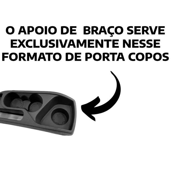 Imagem de Apoio De Braço Ford Ecosport Couro Preto Costura Azul