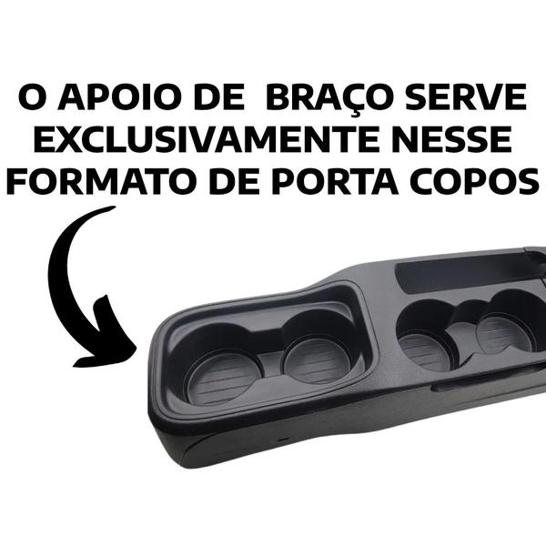 Imagem de Apoio De Braço Ford Ka Couro Preto Sem Costura