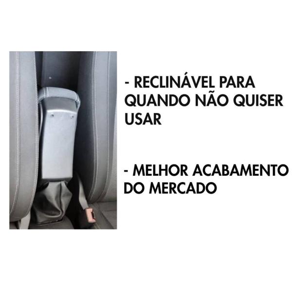 Imagem de Apoio De Braço Hyundai Hb20s Couro Preto Sem Costura