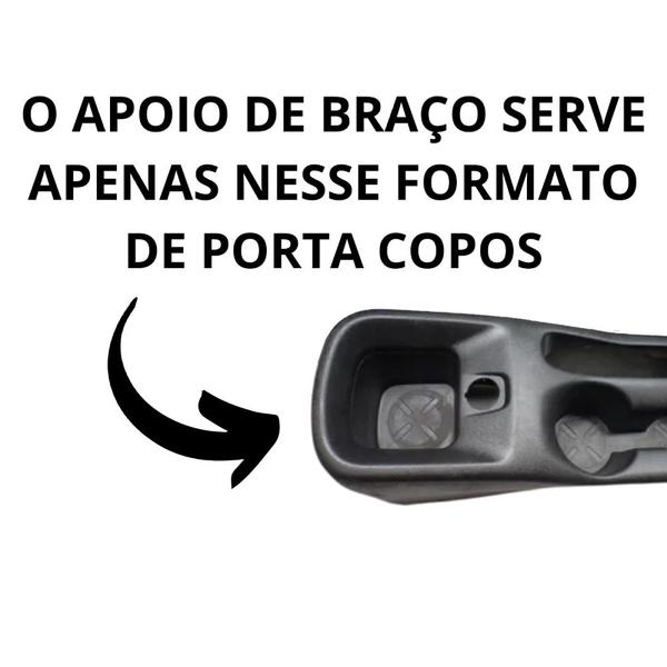 Imagem de Apoio De Braço Nissan Kicks Couro Preto Costura Azul