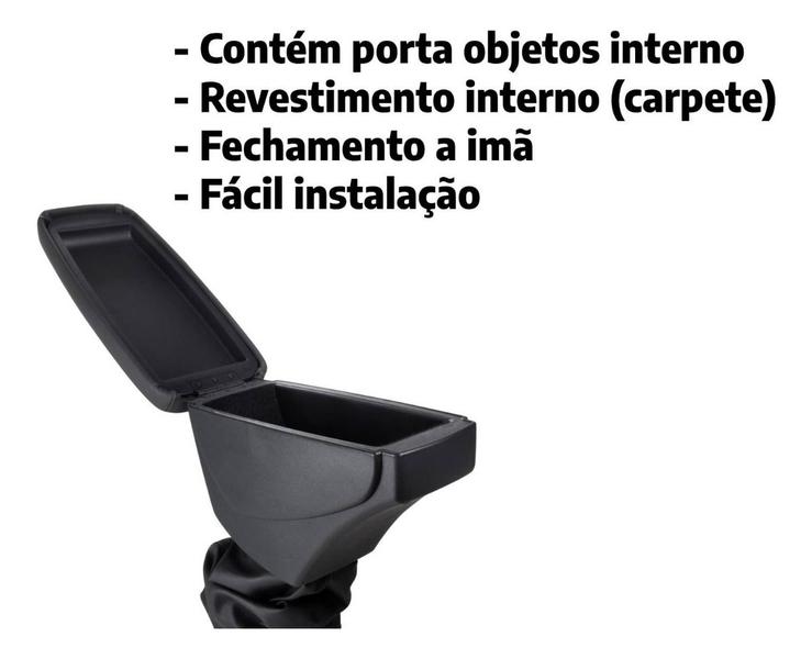 Imagem de Apoio De Braço Nissan Kicks Couro Preto Costura Laranja