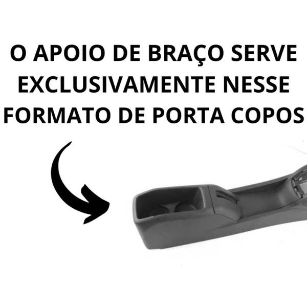 Imagem de Apoio De Braço Peugeot 208 Couro Preto Costura Preta