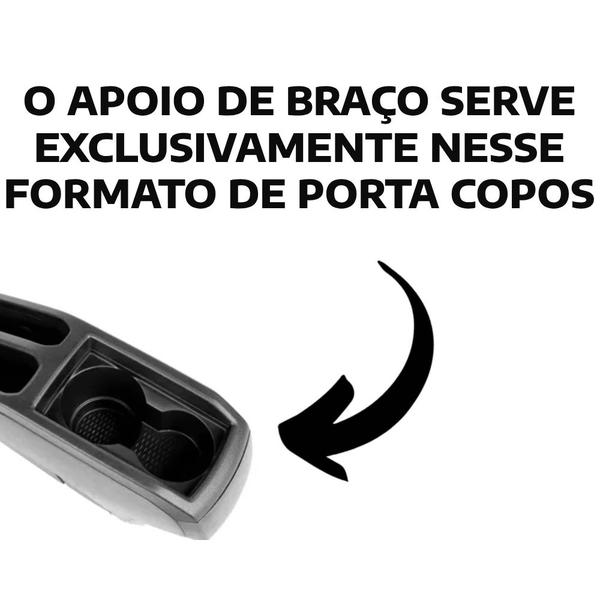 Imagem de Apoio De Braço Renault Duster Couro Preto Costura Vermelha