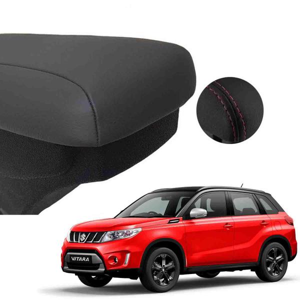 Imagem de Apoio De Braço Suzuki Vitara Em material sintético Com Costura Vermelho