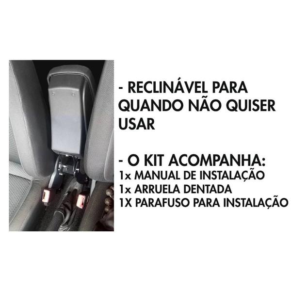 Imagem de Apoio De Braço Volkswagen Gol Couro Cinza Costura Vermelha