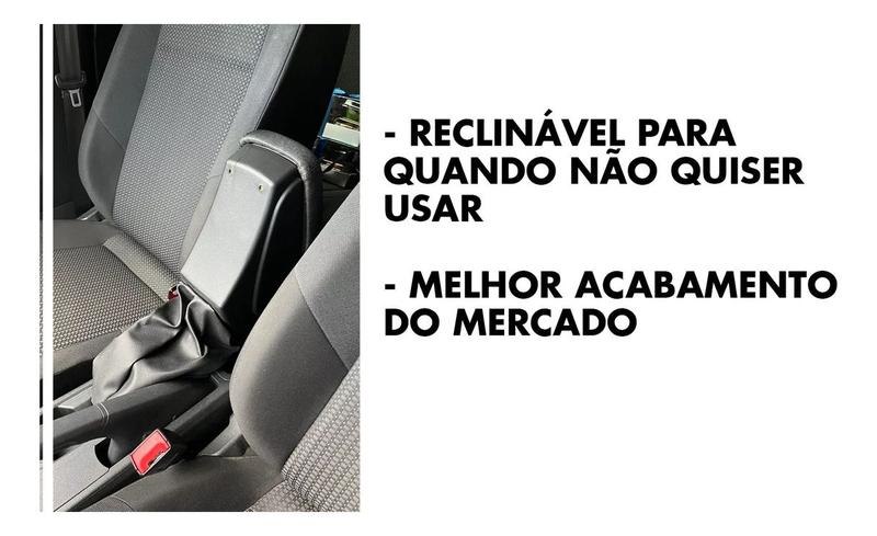 Imagem de Apoio De Braço Volkswagen Polo Tecido Preto Costura Vermelha