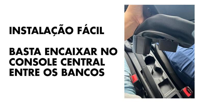 Imagem de Apoio De Braço Volkswagen Polo Tecido Preto Sem Costura