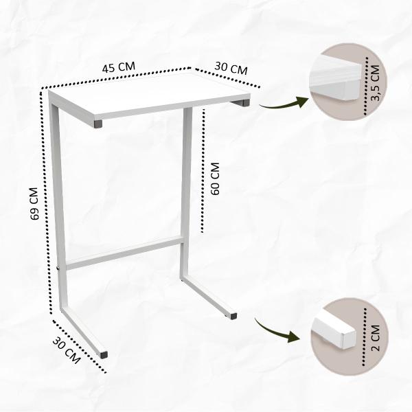 Imagem de Apoio Lateral Para Sofá e Cama Mesinha Notebook Estudos Home Office