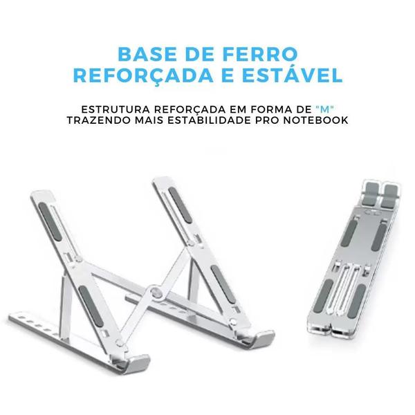 Imagem de Apoio Notebook Regulável e Ergonômico 6 Níveis de Ajuste