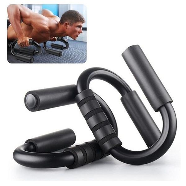 Imagem de Apoio para Flexão de Braço Fitness Push Up Preto + Elástico de Tensão CBRN16051