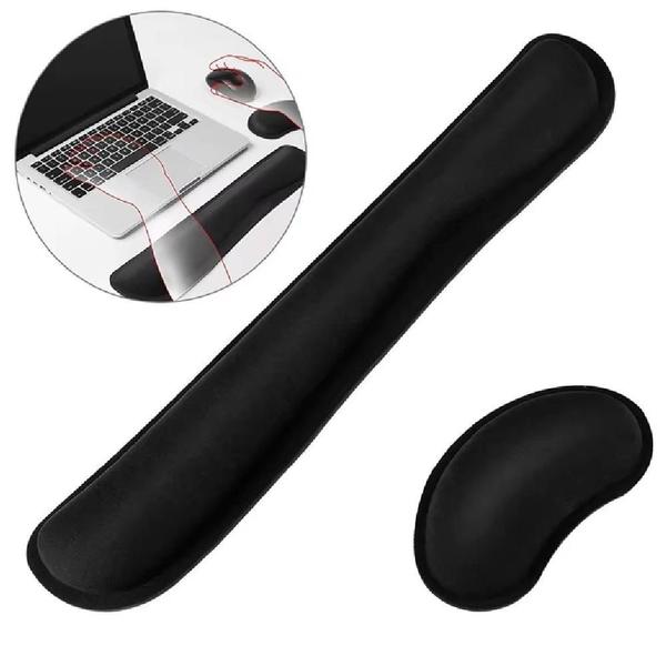 Apoio punho e pulso teclado suporte ergonomico kit espuma em gel sem dor escritorio almofa... Apoio punho e pulso teclado suporte ergonomico kit espuma em gel sem dor escritorio almofa...