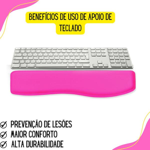 Imagem de Apoio Punho Ergonomico Descanso Para Teclado Macio Almofada