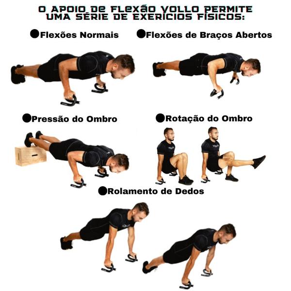 Imagem de Apoio Suporte Para Flexão De Braço Chão Exercícios Pushup Vollo